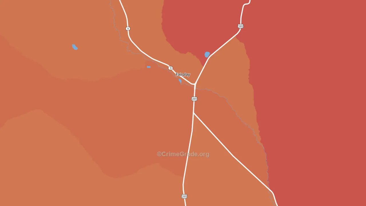 Glentivar, CO Map of Theft Rates