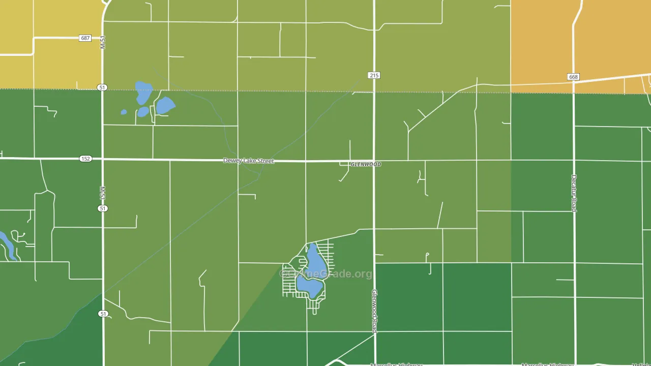 Glenwood, MI Map of Theft Rates