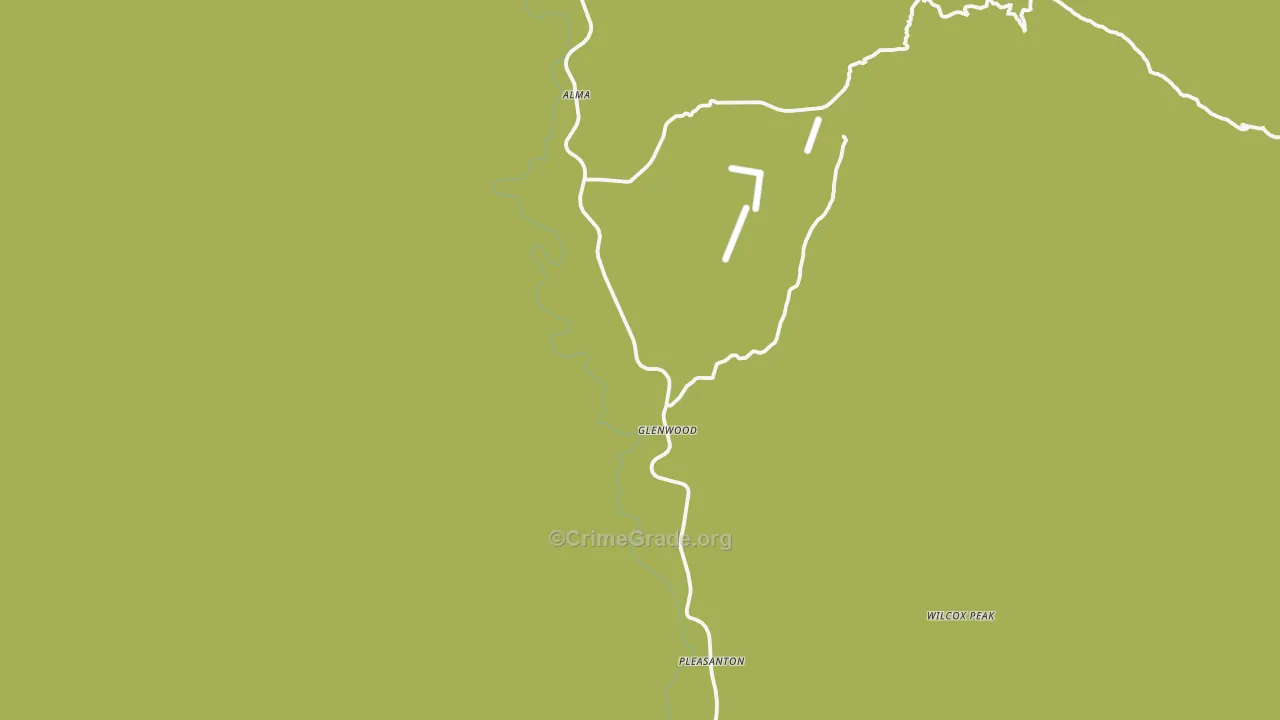 Glenwood, NM Map of Theft Rates
