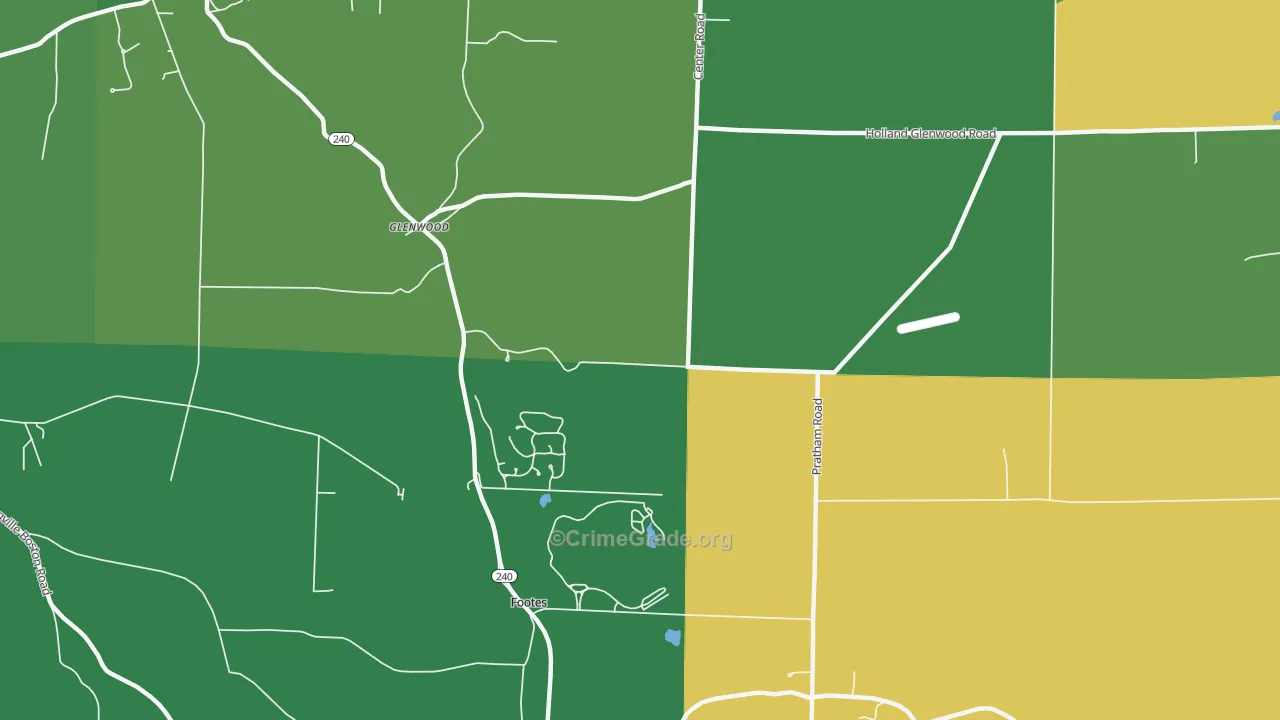 Glenwood, NY Map of Theft Rates