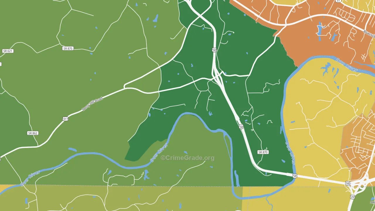Glenwood, VA Map of Theft Rates