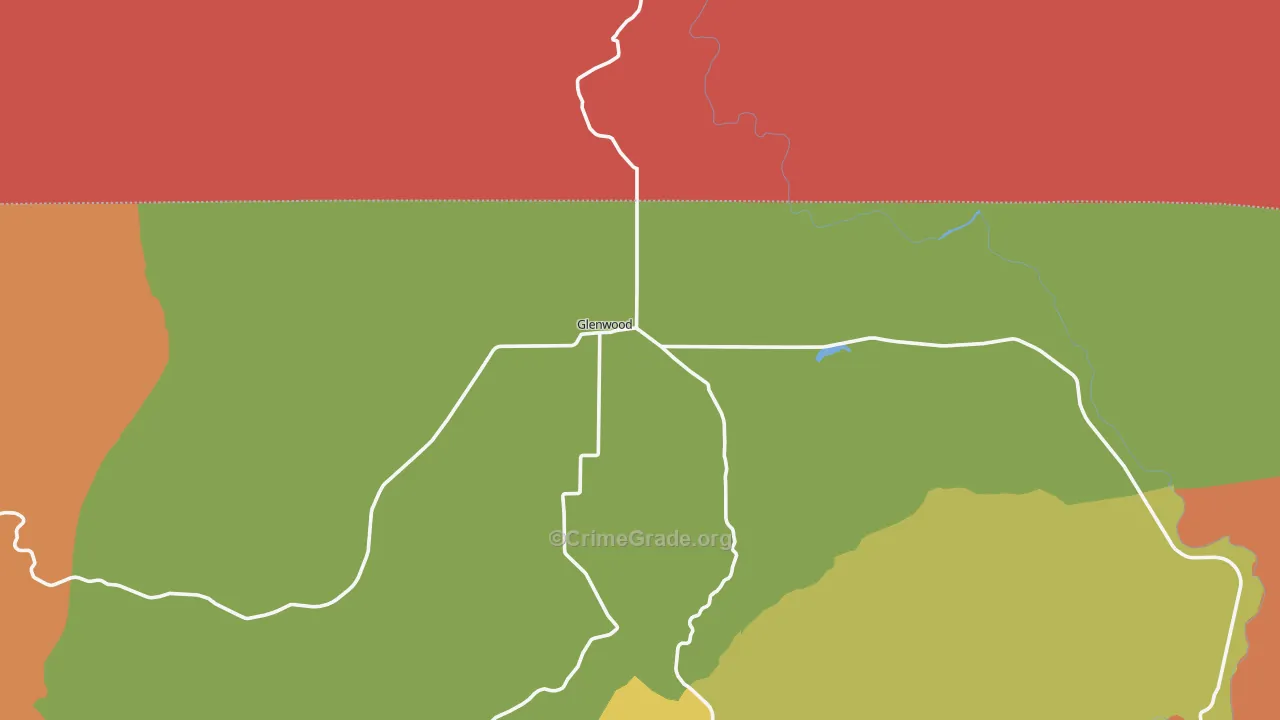 Glenwood, WA Map of Theft Rates