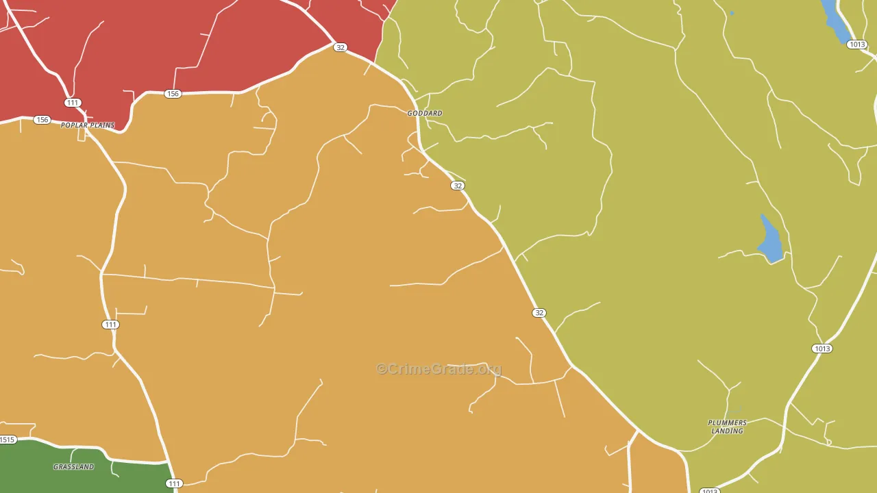 Goddard, KY Map of Theft Rates