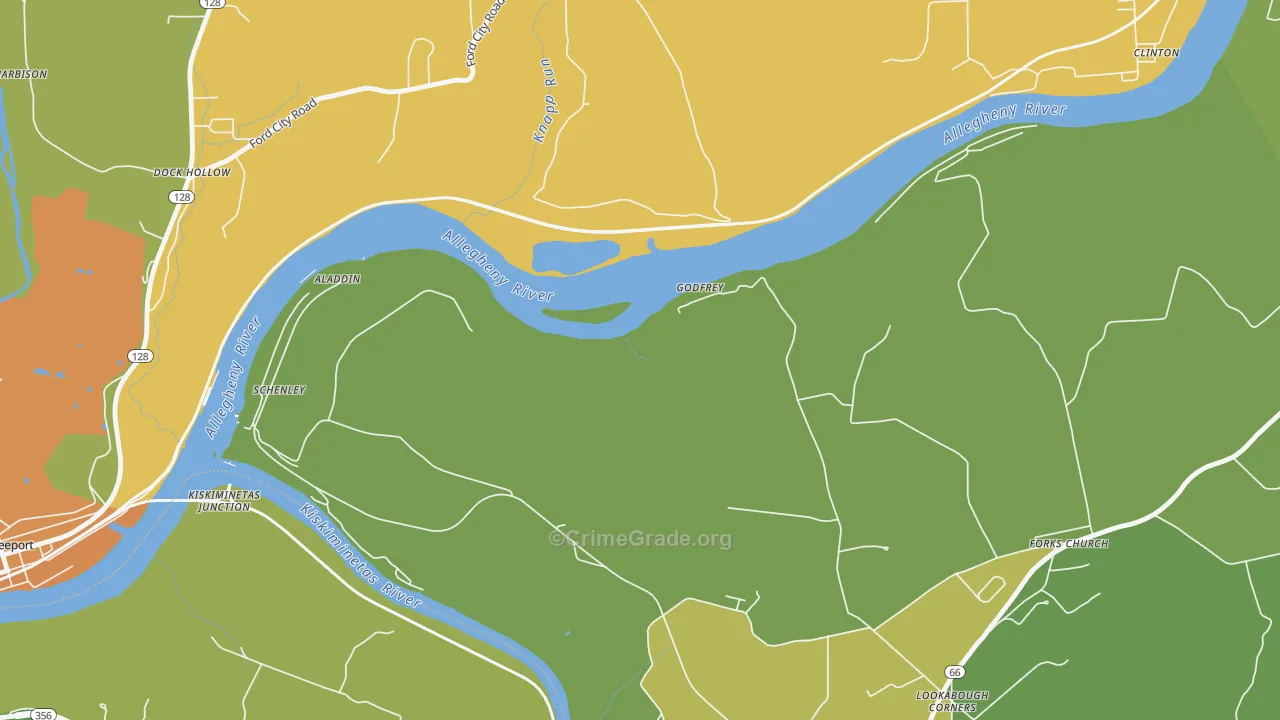 Godfrey, PA Map of Theft Rates