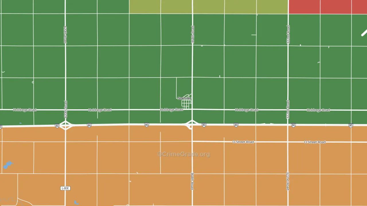 Goehner, NE Map of Theft Rates