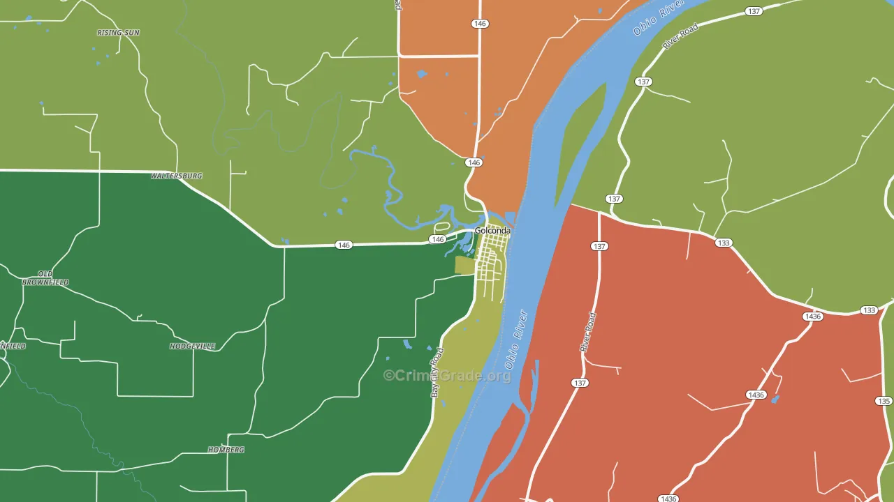 Golconda, IL Map of Theft Rates