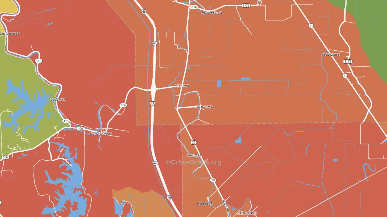 Gold Dust, LA Map of Theft Rates