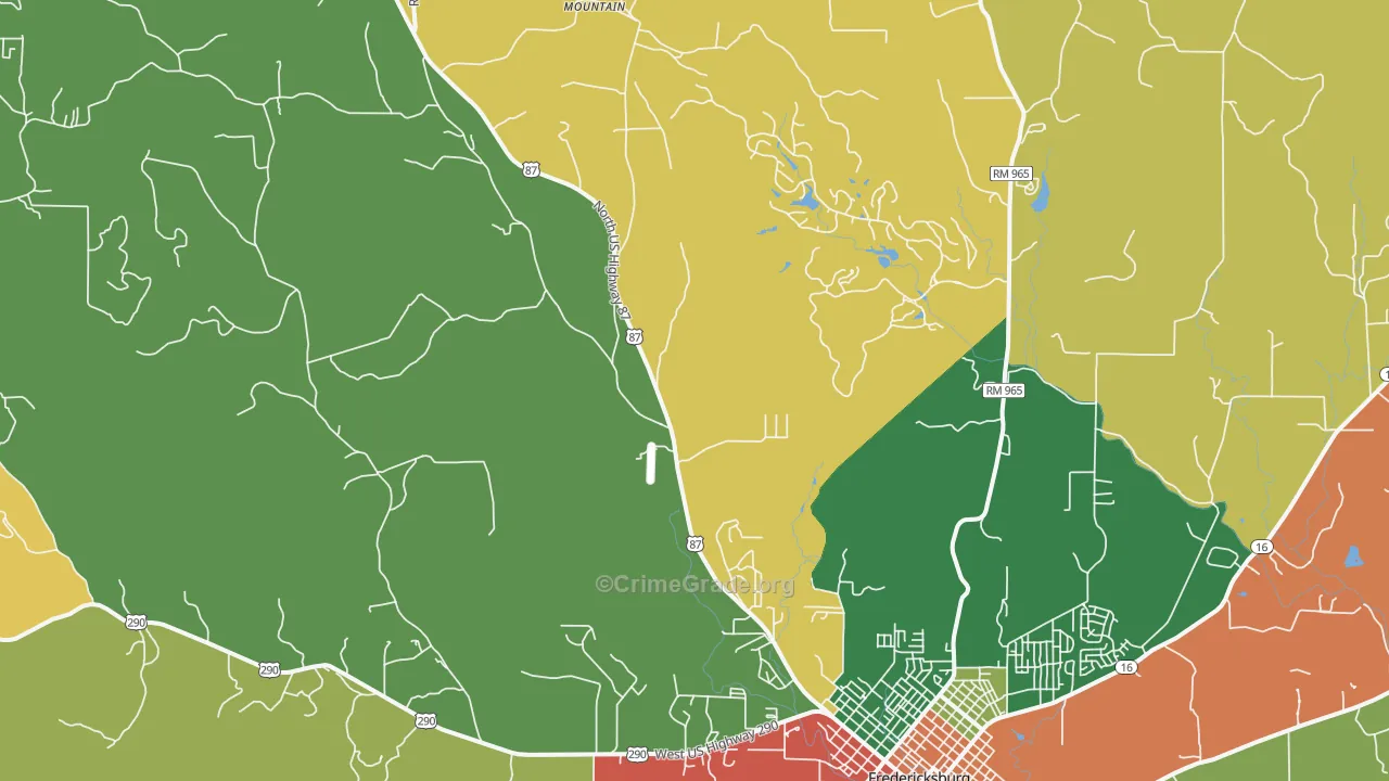 Gold, TX Map of Theft Rates