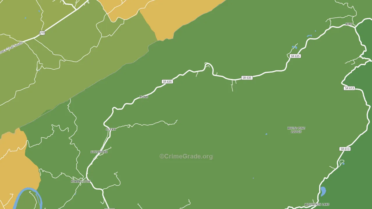 Goldbond, VA Map of Theft Rates