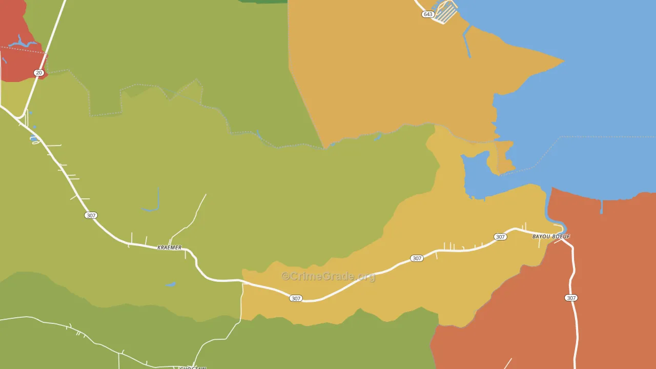 Golden Star Plantation, LA Map of Theft Rates