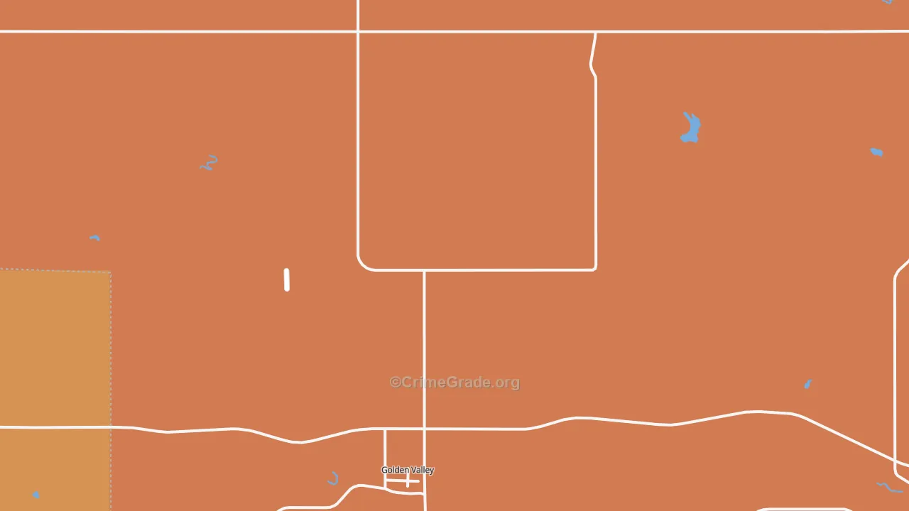 Golden Valley, ND Map of Theft Rates