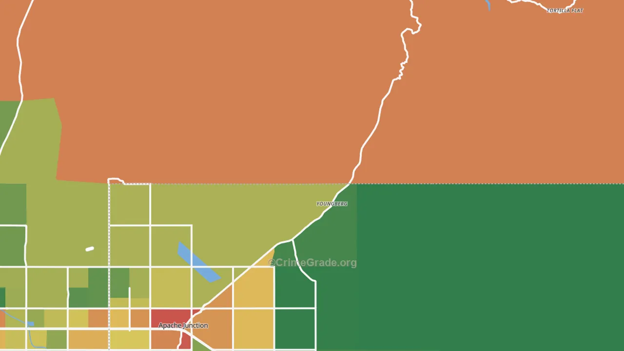 Goldfield, AZ Map of Theft Rates