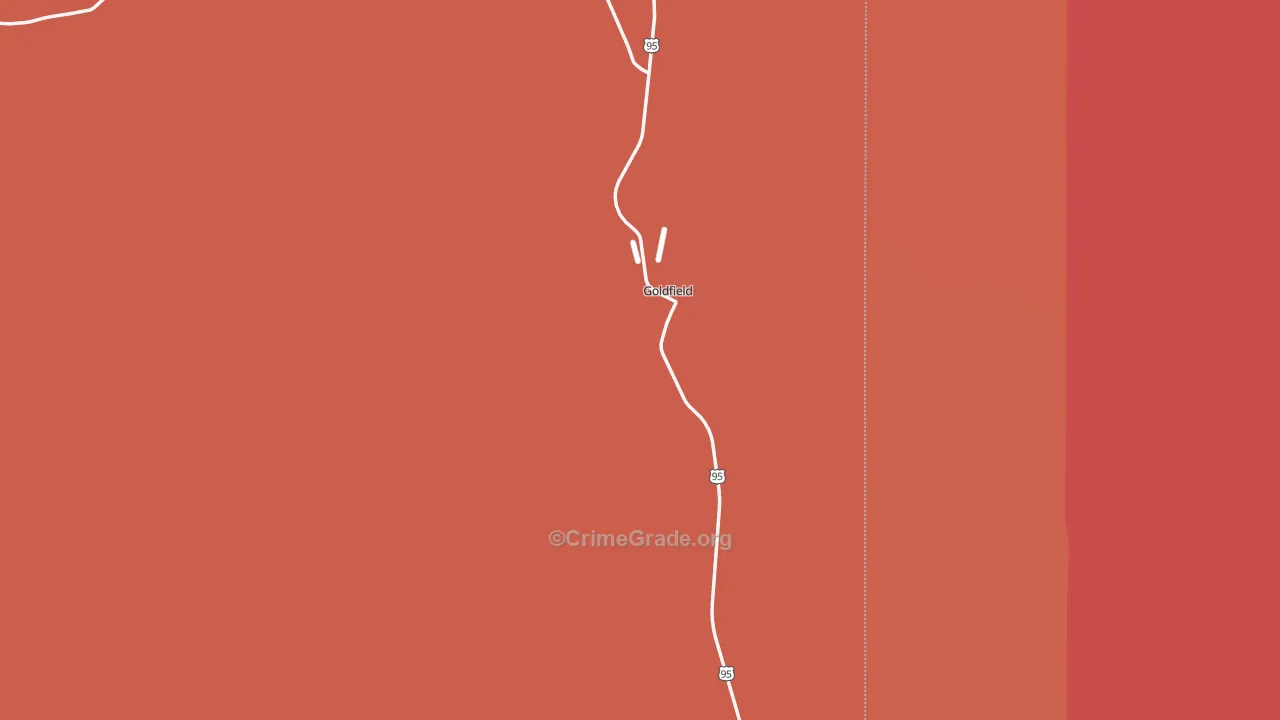Goldfield, NV Map of Theft Rates