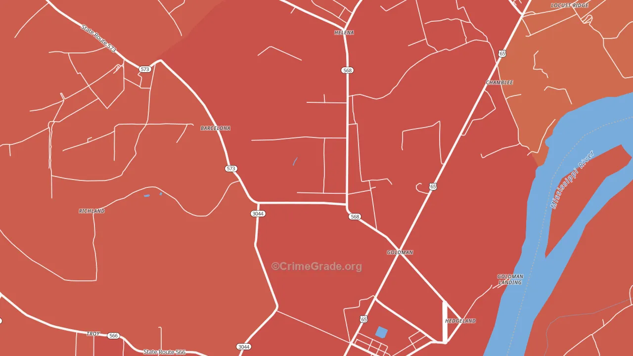 Goldman, LA Map of Theft Rates