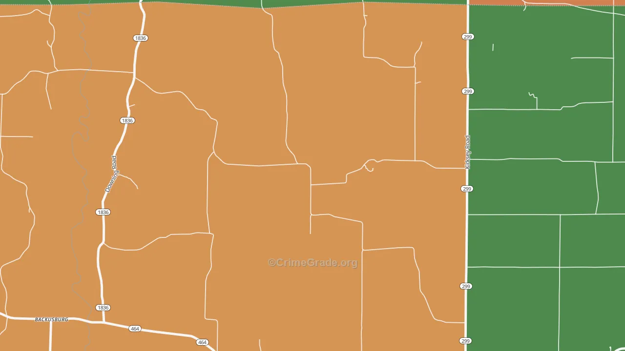 Golo, KY Map of Theft Rates