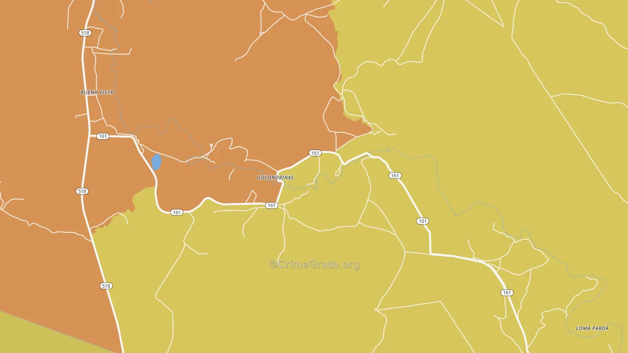 Golondrinas, NM Map of Theft Rates