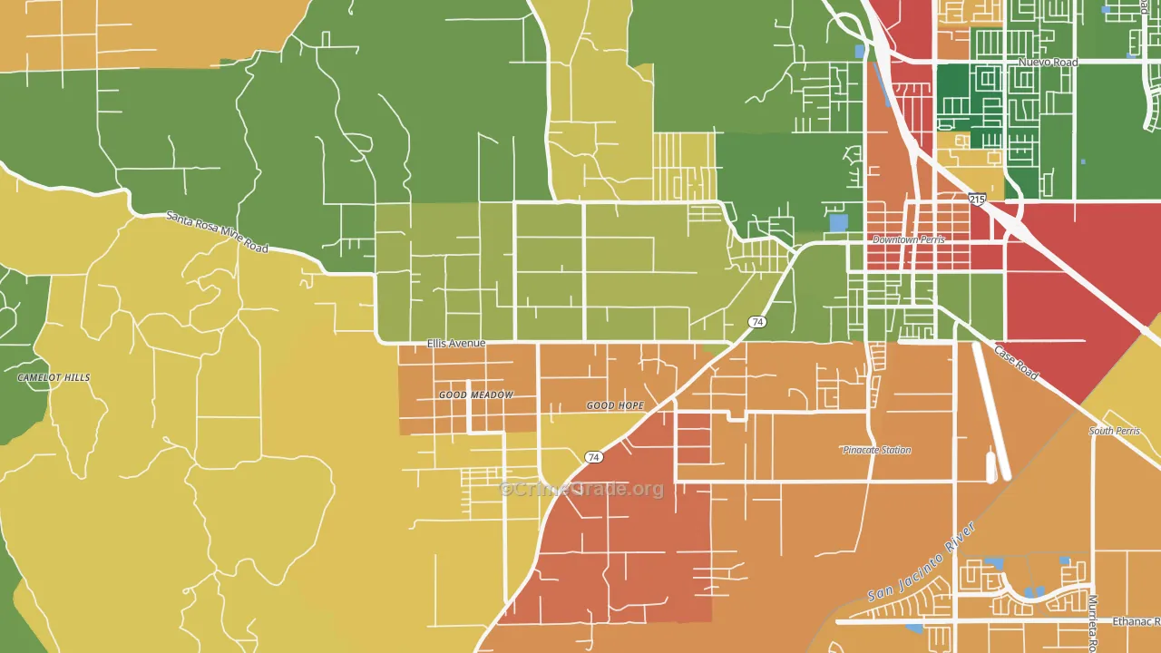 Good Hope, CA Map of Theft Rates