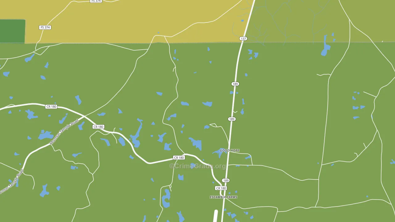 Good Hope, FL Map of Theft Rates