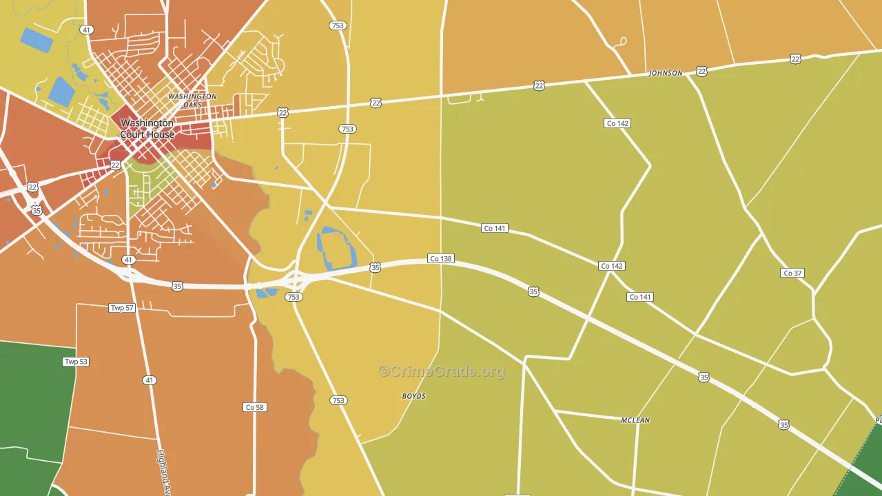 Good Hope, OH Map of Theft Rates