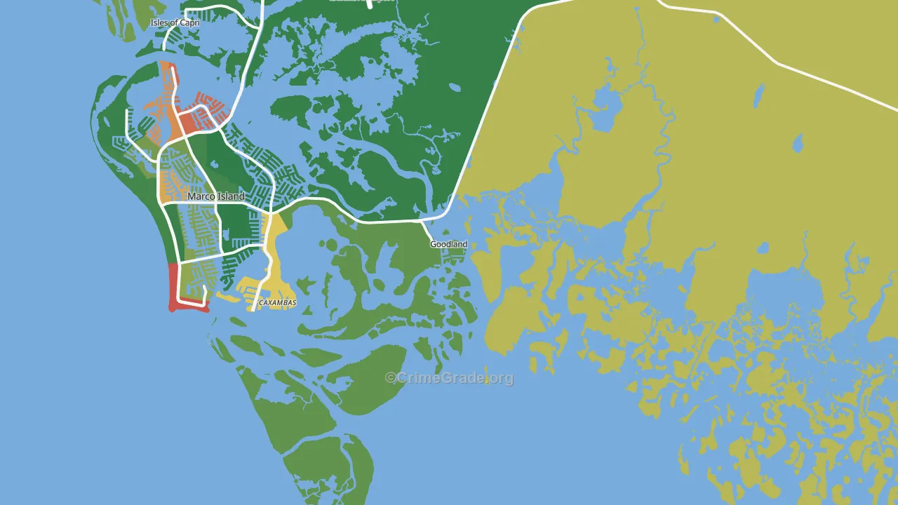Goodland, FL Map of Theft Rates