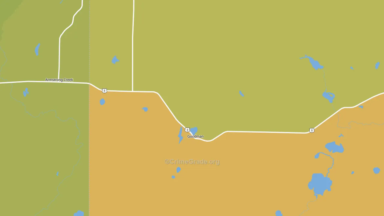 Goodman, WI Map of Theft Rates