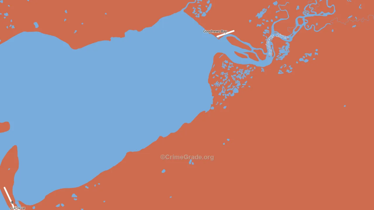 Goodnews Mining Camp, AK Map of Theft Rates