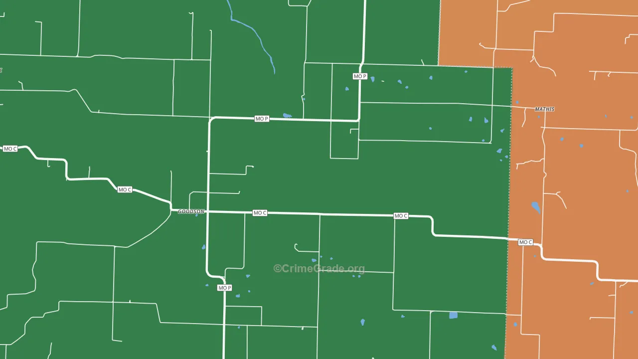 Goodson, MO Map of Theft Rates