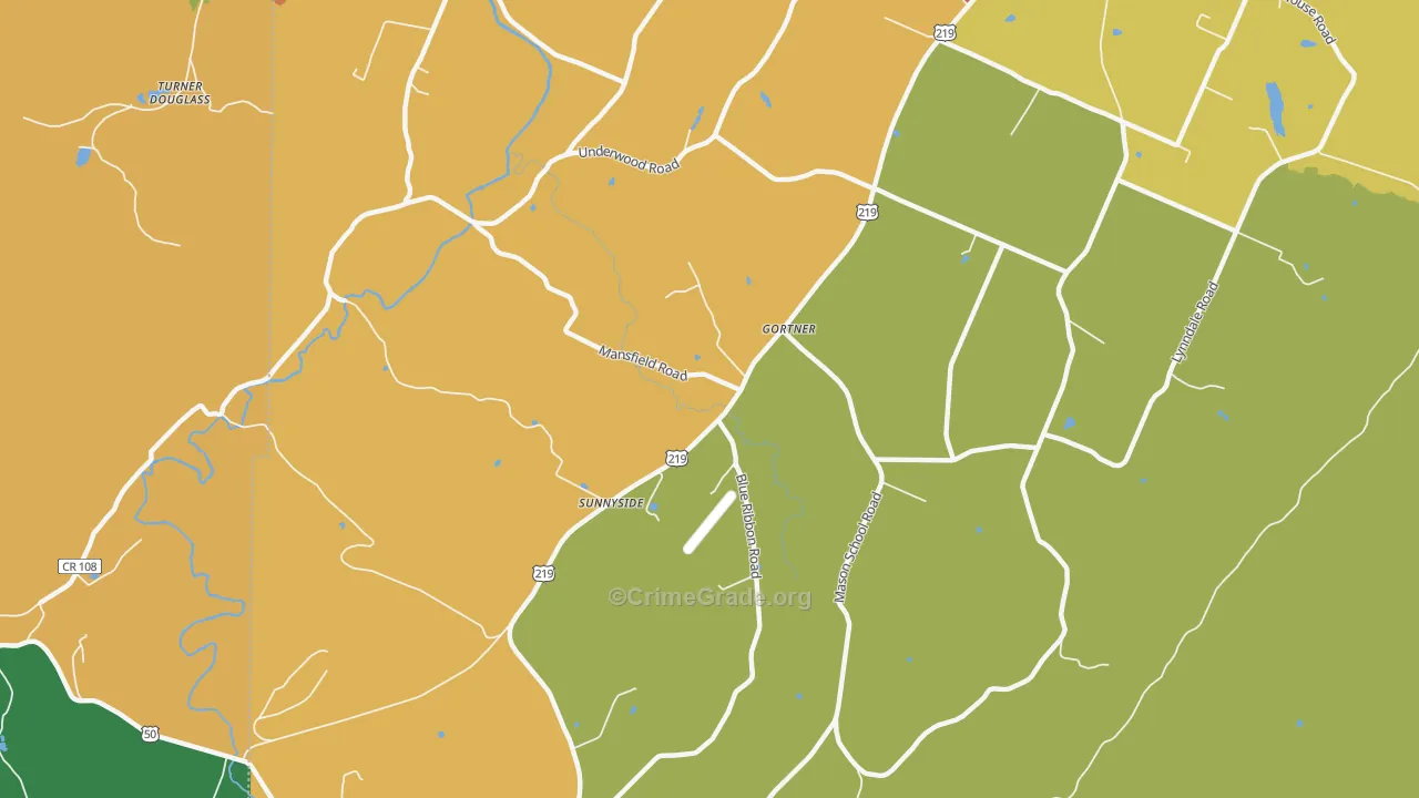 Gortner, MD Map of Theft Rates