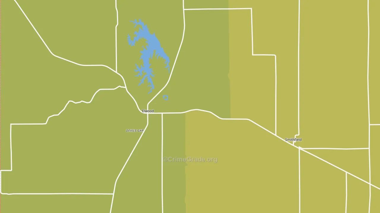 Gosper County, NE Map of Theft Rates