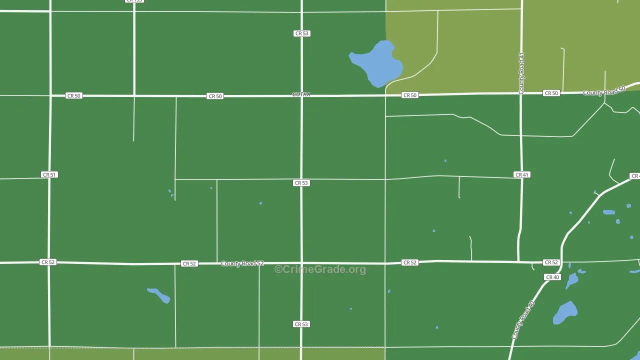 Gotha, MN Map of Theft Rates