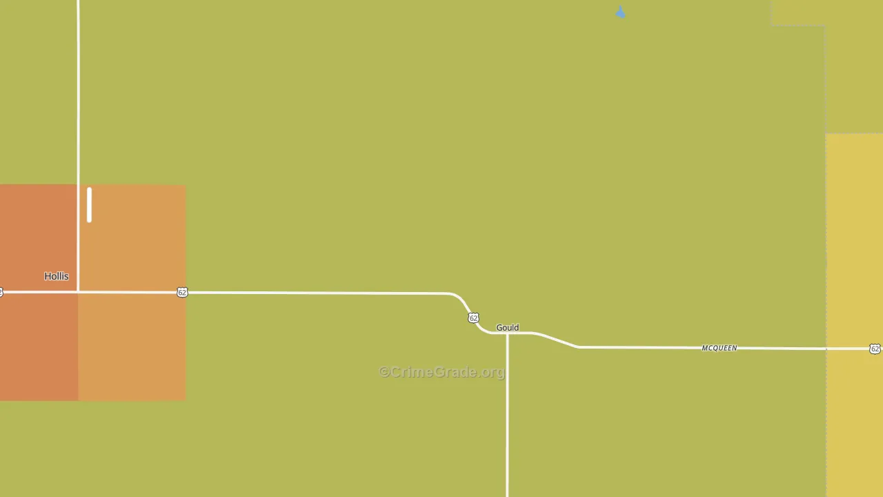 Gould, OK Map of Theft Rates
