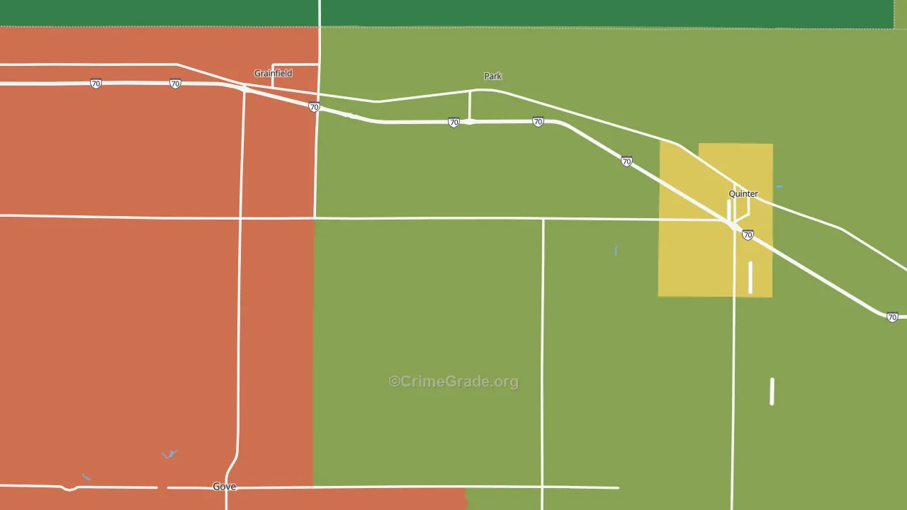 Gove County, KS Map of Theft Rates