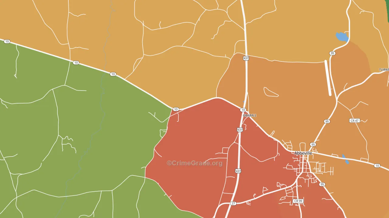 Graball, AL Map of Theft Rates