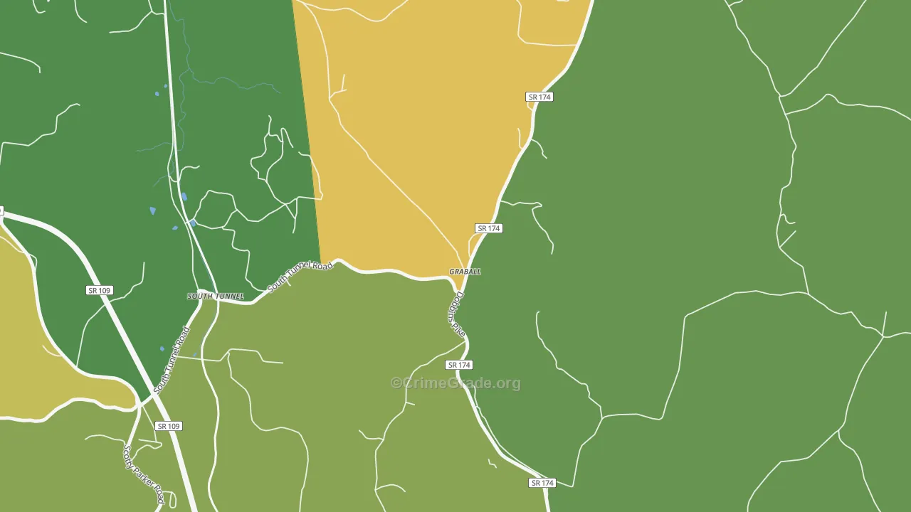 Graball, TN Map of Theft Rates