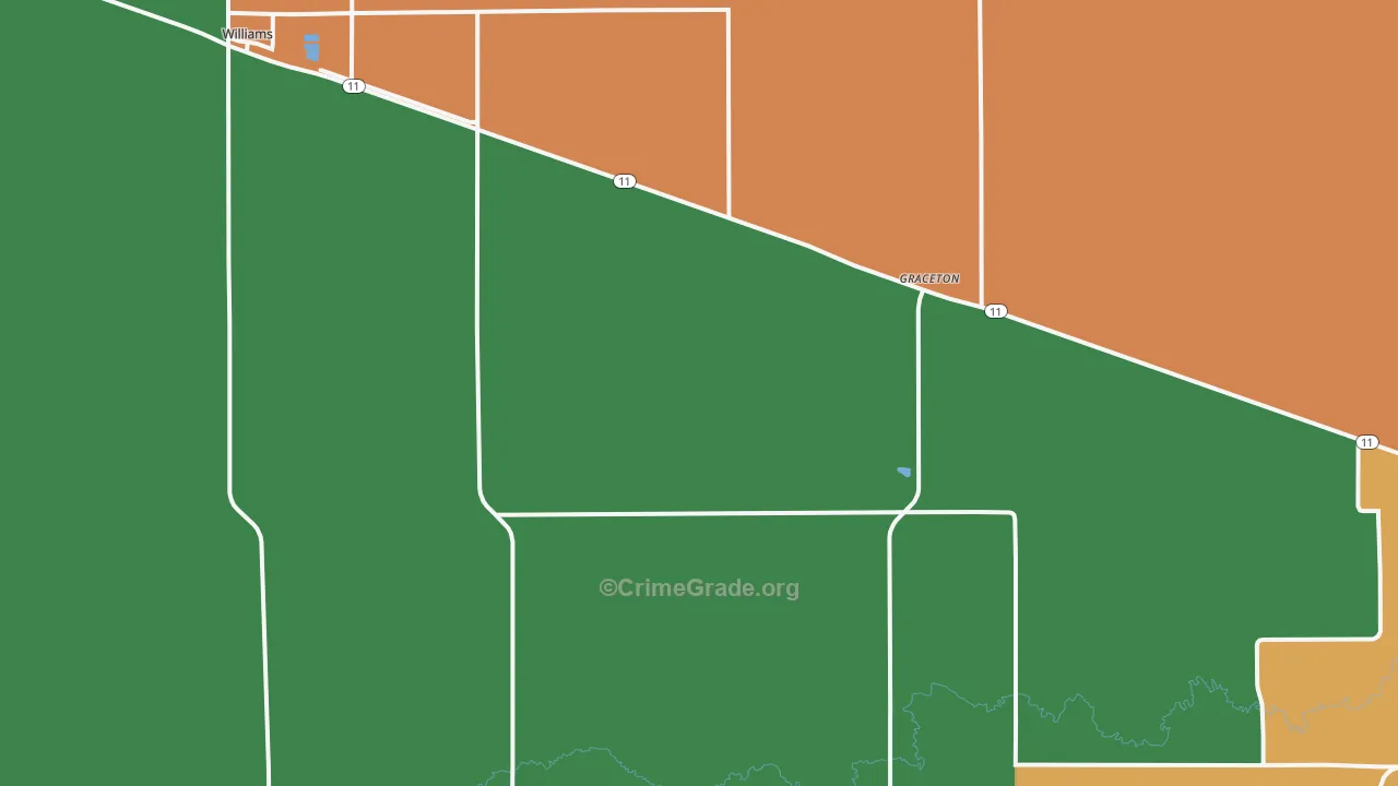 Graceton, MN Map of Theft Rates