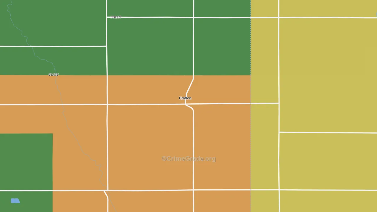 Grafton, IA Map of Theft Rates