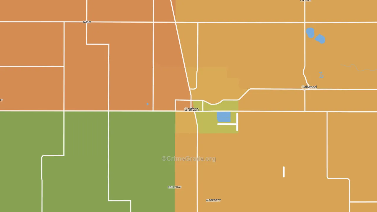Grafton, ND Map of Theft Rates