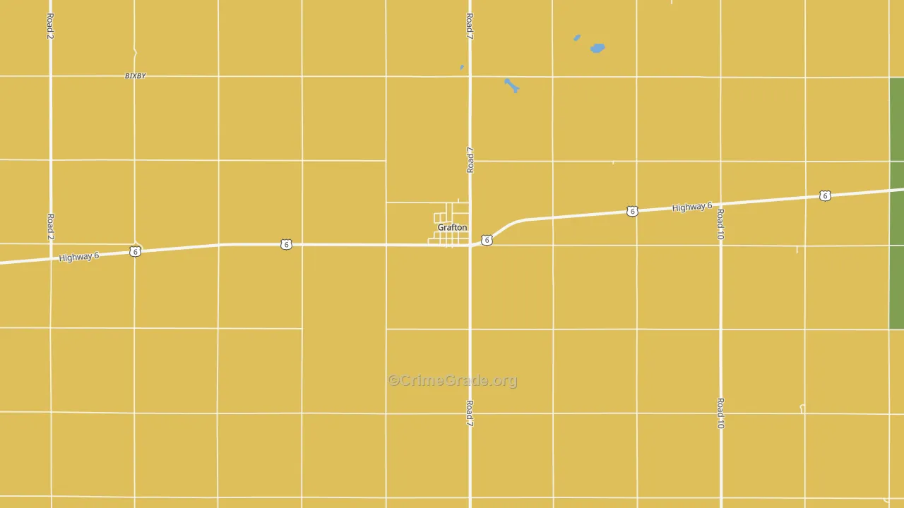 Grafton, NE Map of Theft Rates