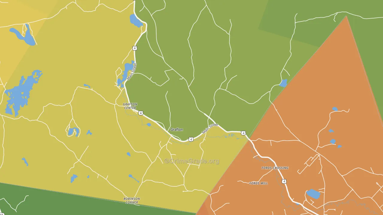 Grafton, NH Map of Theft Rates