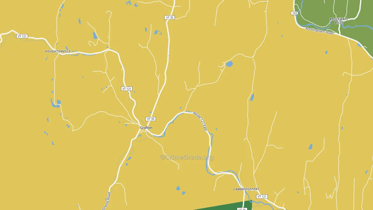 Grafton, VT Map of Theft Rates