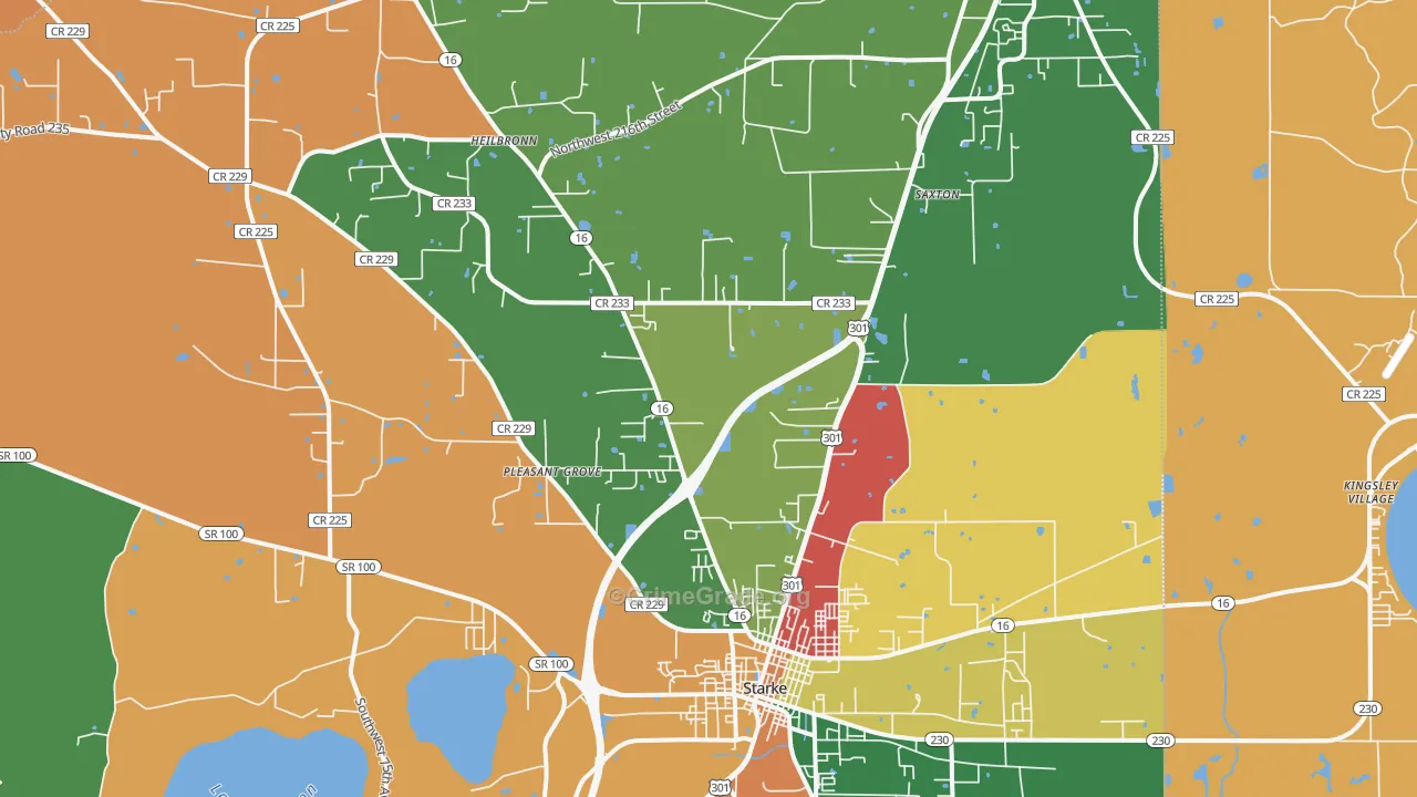 Graham, FL Map of Theft Rates