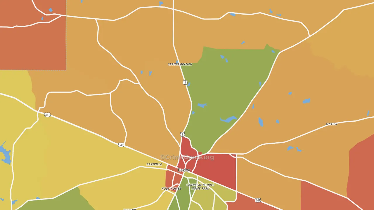 Graham, GA Map of Theft Rates