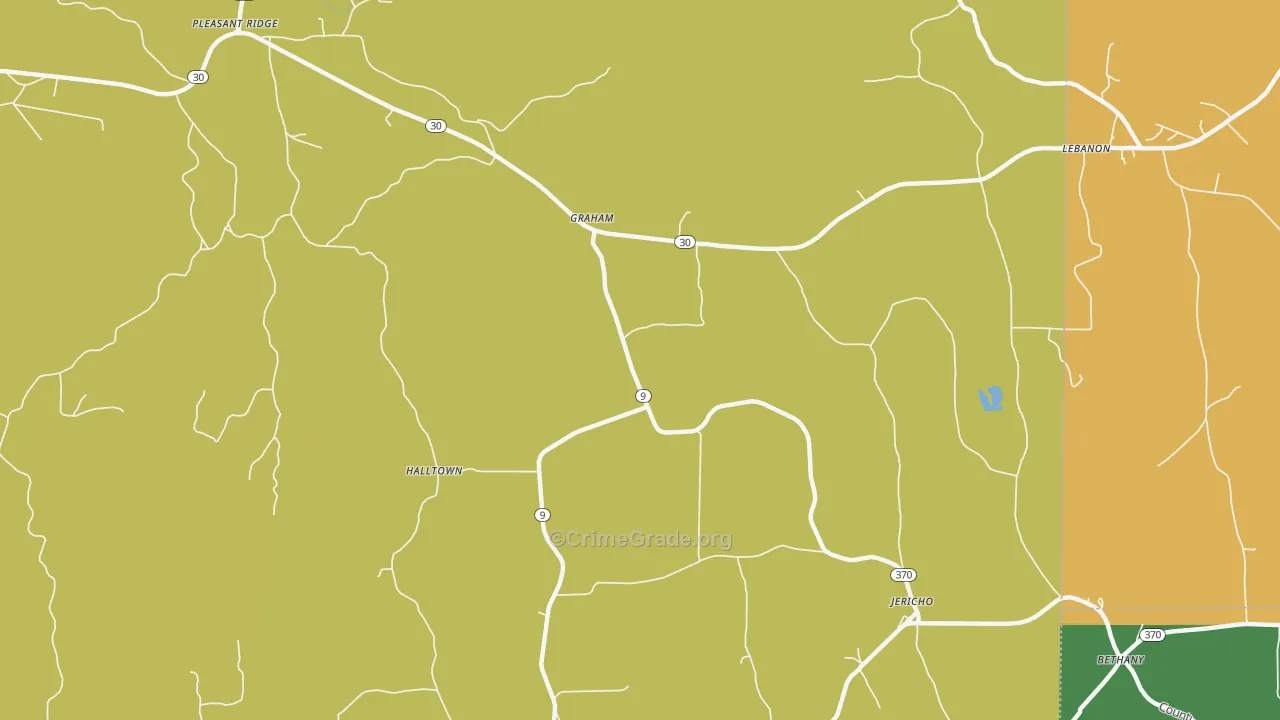 Graham, MS Map of Theft Rates