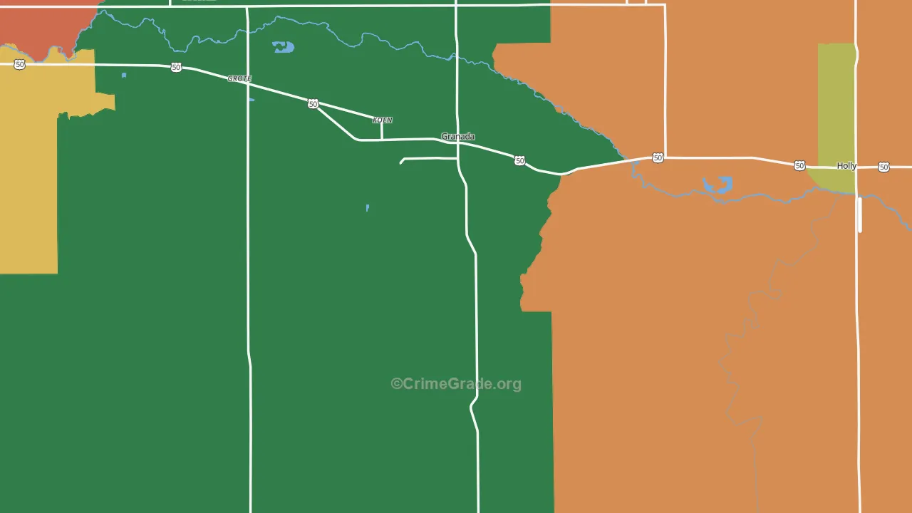 Granada, CO Map of Theft Rates