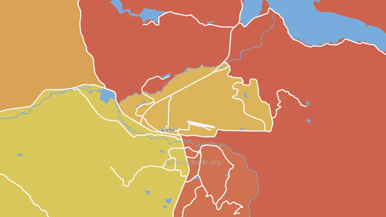 Granby, CO Map of Theft Rates