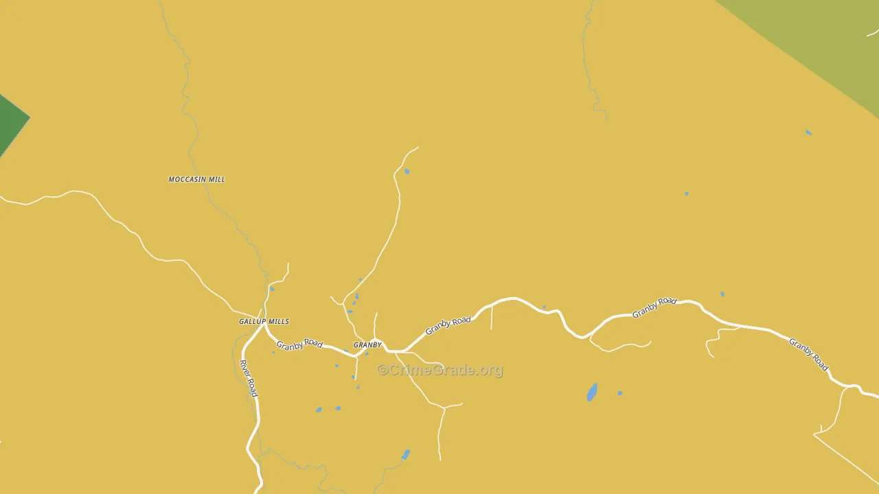Granby, VT Map of Theft Rates