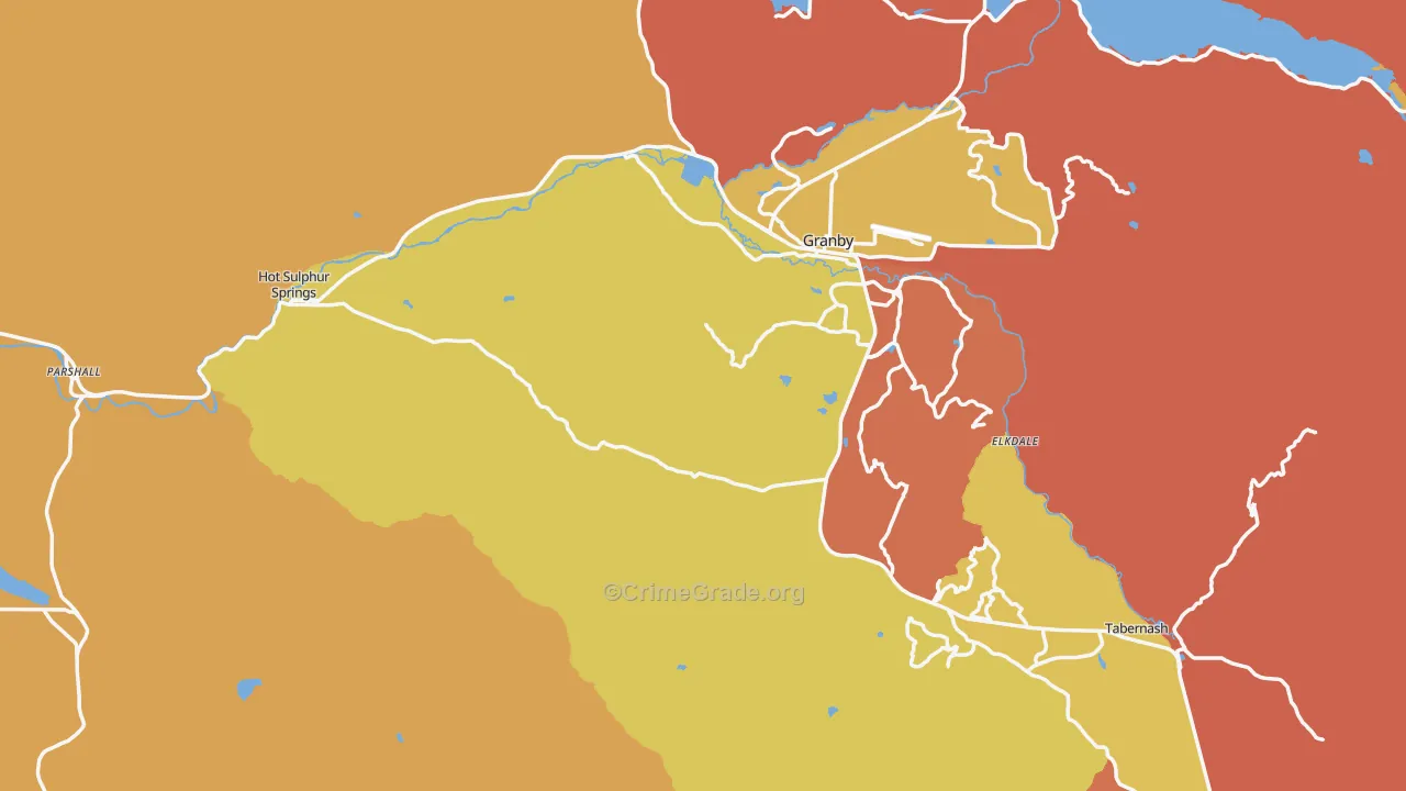 Grand County, CO Map of Theft Rates