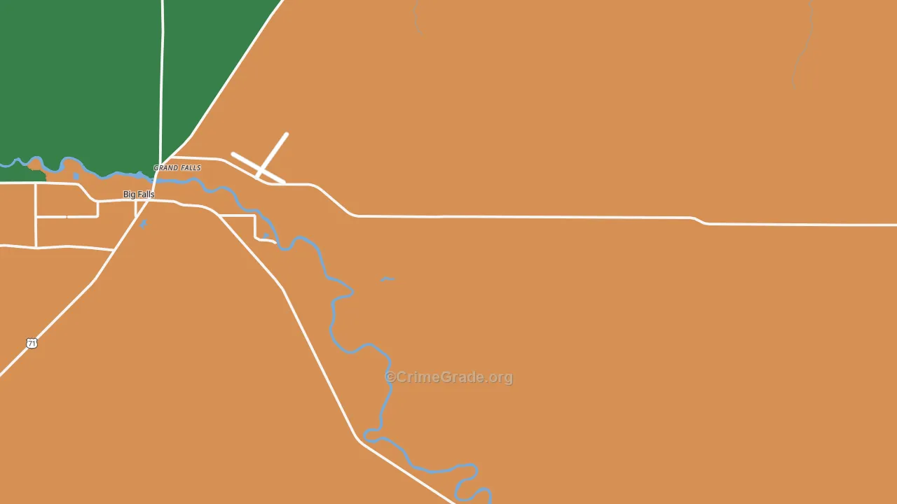 Grand Falls, MN Map of Theft Rates