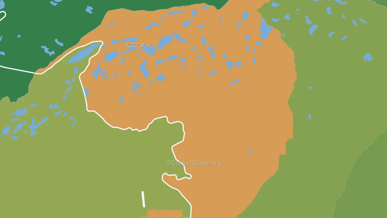 Grand Mesa, CO Map of Theft Rates