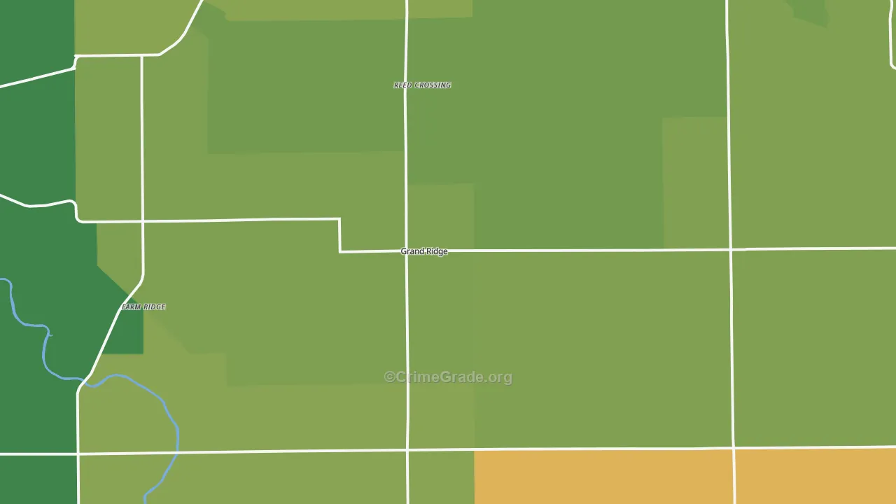 Grand Ridge, IL Map of Theft Rates